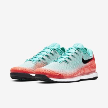 Nike Court Air Zoom Vapor X Knit - Férfi Teniszcipő - Piros/Platina Lila/Fekete